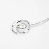 S925 Silver Love Zircon Pendant Necklace Women's Accessories