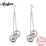 Crystal Zircon Earrings Sterling Silver 925 For Women Weddings