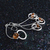 Crystal Zircon Earrings Sterling Silver 925 For Women Weddings