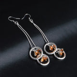 Crystal Zircon Earrings Sterling Silver 925 For Women Weddings