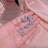 Women's Butterfly Shape Jewelry Three-piece Ring Set