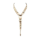 Geometric Rhinestone Long Necklace Street Shot Clavicle Chain