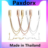 925 Sterling Silver Pan Bead Safety Chain Charm Bracelet for Women