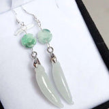 Chalcedony Earrings Charm Hand-Carved Jewelry Women's Men Accessories