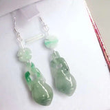 Chalcedony Earrings Charm Hand-Carved Jewelry Women's Men Accessories