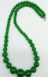 Multicolor 6-14mm Jade Bead Tower Necklace Ladies Jewelry