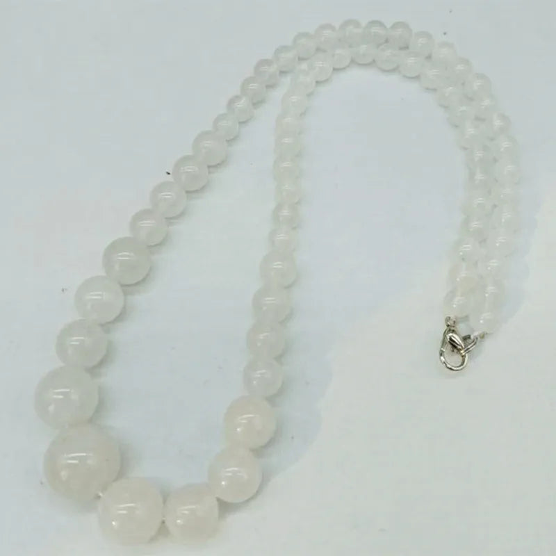 Multicolor 6-14mm Jade Bead Tower Necklace Ladies Jewelry