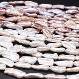 Baroque Shaped Pearl Rectangle DIY Bracelet Necklace 7x20-8x22mm
