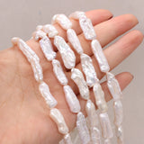 Baroque Shaped Pearl Rectangle DIY Bracelet Necklace 7x20-8x22mm