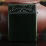 Hand-Carved Double Dragon Pendant Bracelet Charm