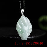 Natural Emerald Jade Light Green Nine Tailed Fox Necklace Pendant