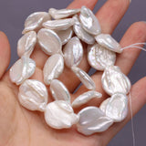 Natural Freshwater Pearl Beads Round DIY Jewelry Making 16x17mm