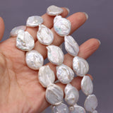Natural Freshwater Pearl Beads Round DIY Jewelry Making 16x17mm