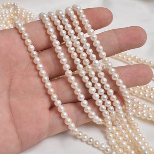 Freshwater Pearls 4-5 Near Round Loose Beads DIY Necklace Bracelet