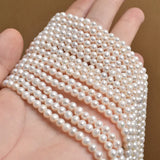 Freshwater Pearls 4-5 Near Round Loose Beads DIY Necklace Bracelet