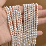 Freshwater Pearls 4-5 Near Round Loose Beads DIY Necklace Bracelet