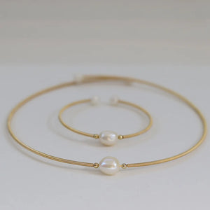 Freshwater Round Bead Pearl Accessory Set DIY Jewelry Gift