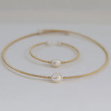Freshwater Round Bead Pearl Accessory Set DIY Jewelry Gift