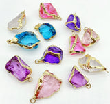 Quartz Crystal Irregular Shape Pendants for DIY Jewelry