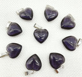 Natural Gemstone Quartz Crystal Turquoise Tiger Eye Opal Charms Heart Pendants