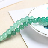 Green Aventurine Round Loose Beads for Jewelry Making