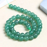 Green Aventurine Round Loose Beads for Jewelry Making