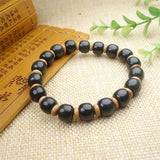 Hetian Cyan Jade Barrel Beads Bracelet Luck Gift