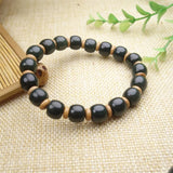 Hetian Cyan Jade Barrel Beads Bracelet Luck Gift