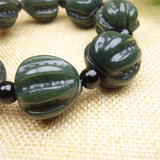 Natural Hetian Cyan Jade Walnut Bracelet Luck Jewelry