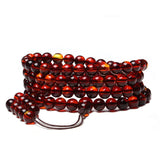 Hand-carve 108 Beads Honey Wax Baranglet -bracelet Men Women Luck