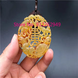 Hand-Carved Antique Four Spirits Mythical Beast Necklace Pendant