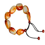 Hand-carved Hetian Jade Seed Raw Stone Baranglet Bracelet Men Women Luck