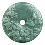 Hand-carve Jade Pingan Buckle Necklace Pendant Men Women Luck