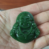 Hand-carve Jade Buddha Necklace Pendant Jewelry Men Women Luck