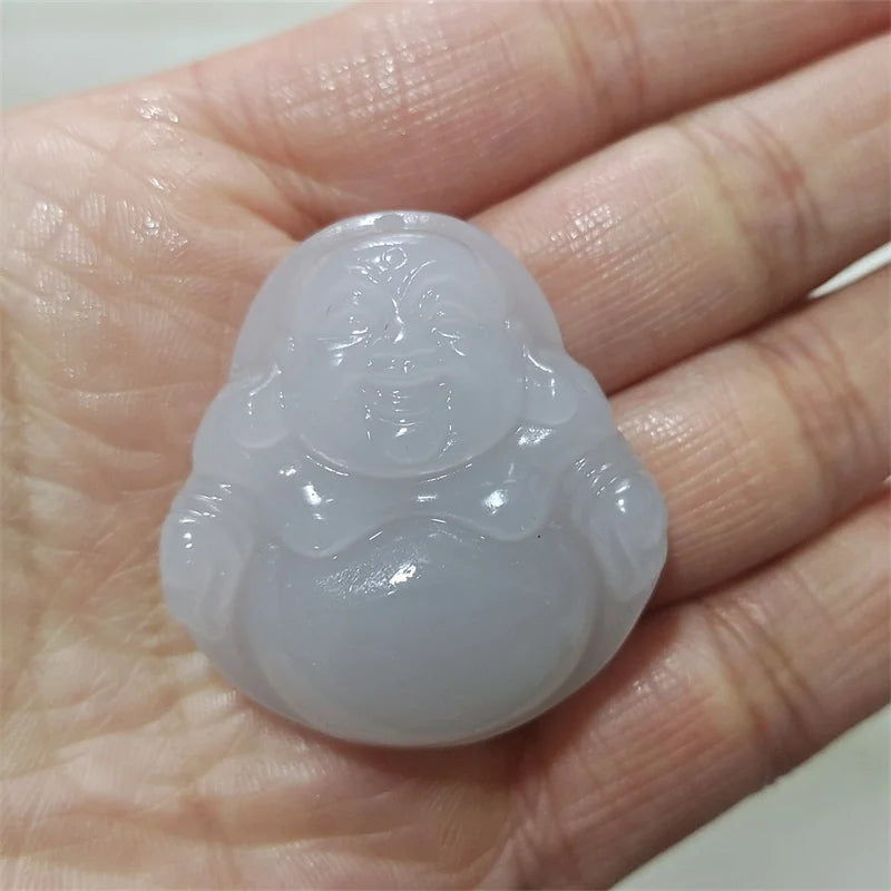Hand-carve Jade Buddha Necklace Pendant Jewelry Men Women Luck