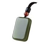 Natural Jade Cyan Pingan Necklace Pendant Men Women Luck