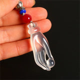 Hand-carved Jade Guanyin Bergamot Pendant Necklace