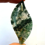 Hand-carved Jade Ice Permeable Grass Necklace Pendant Jewelry