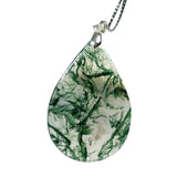 Natural Hand-carve Jade Ice Permeable Grass Necklace Pendant Men Women Luck