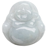 Hand-carve Jade Maitreya Buddha Necklace Pendant Men Women Luck Amulet