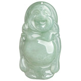 Hand-carve Jade Maitreya Buddha Necklace Pendant Jewelry Men Women Luck Amulet
