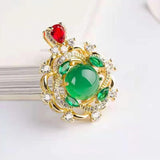 Hand-Carved Jade Necklace Pendant for Luck