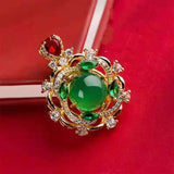 Hand-Carved Jade Necklace Pendant for Luck