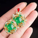 Hand-Carved Jade Necklace Pendant for Luck