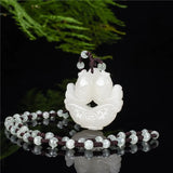 Hand-carved Jade Pisces Necklace Pendant Jewelry Men Women Luck