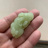 Natural Jade Pixiu Necklace Pendant Men Women Luck