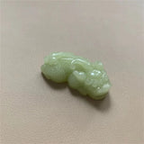Natural Jade Pixiu Necklace Pendant Men Women Luck