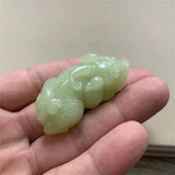 Natural Jade Pixiu Necklace Pendant Men Women Luck