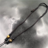 Hand-carved Retractable Necklace Cord Luck