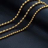 Natural Hand-carve Shajin Round Beads Necklace Pendant Jewelry